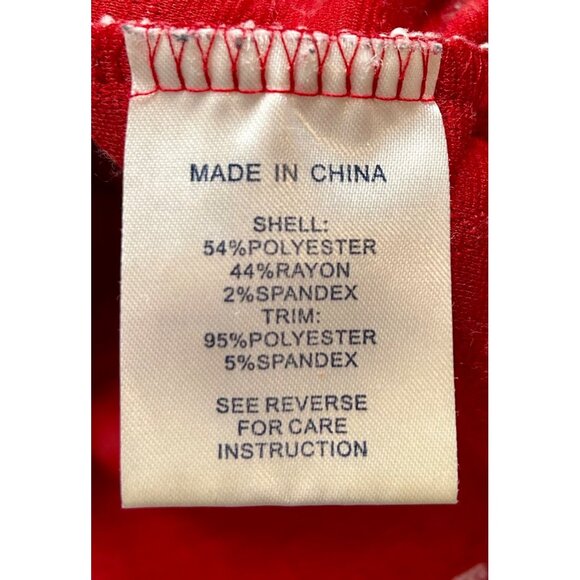 Tyler Böe Red & White Houndstooth Retro Preppy Chic Sweater Dress w/Pockets Sz S - Picture 6 of 9